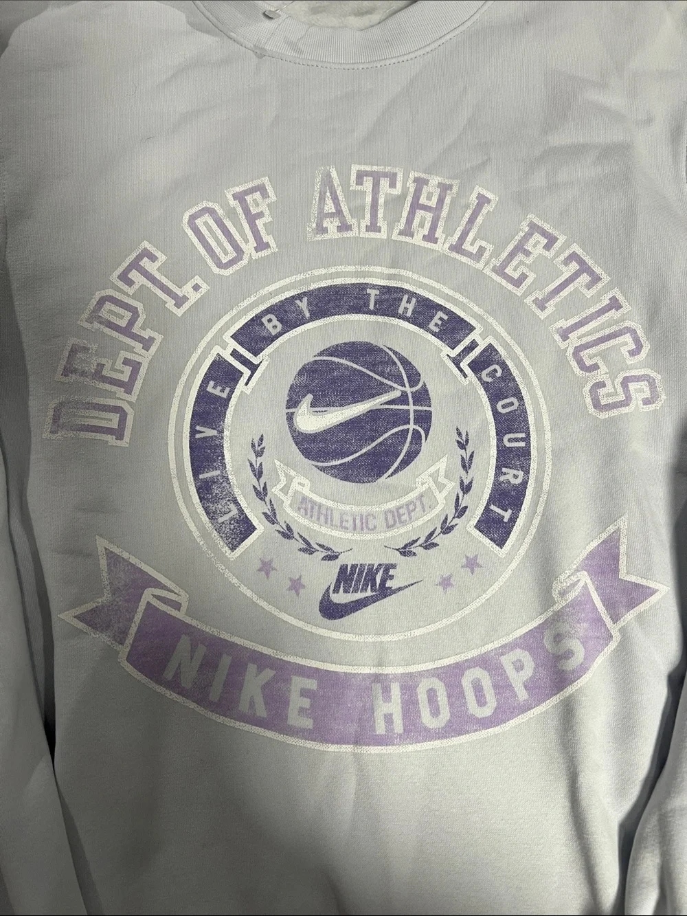 Nike Lavender Crewneck Sweatshirt with Nike Hoops Graphic